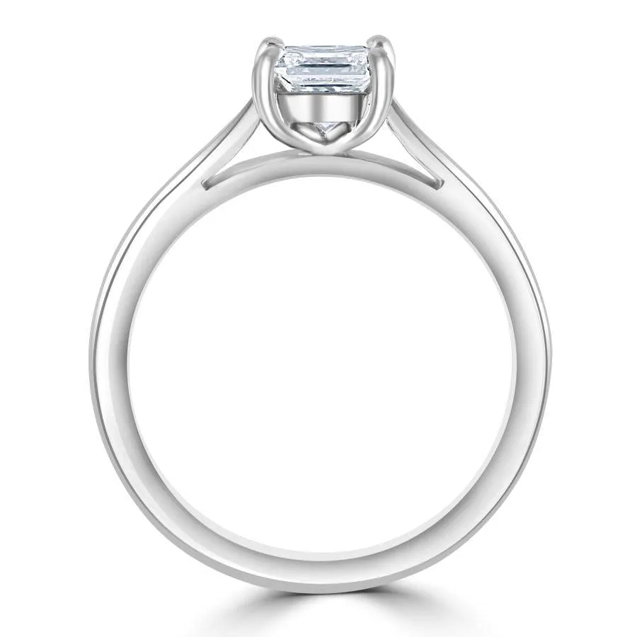 0.71ct Princess Cut Diamond Solitaire Platinum Ring