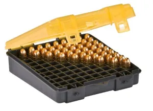 100-Count Handgun Ammo Case - 9mm, .380,  Dark Gray- Amber, Model #  122400