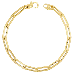 14K Grand Paper Clip Chain Bracelet