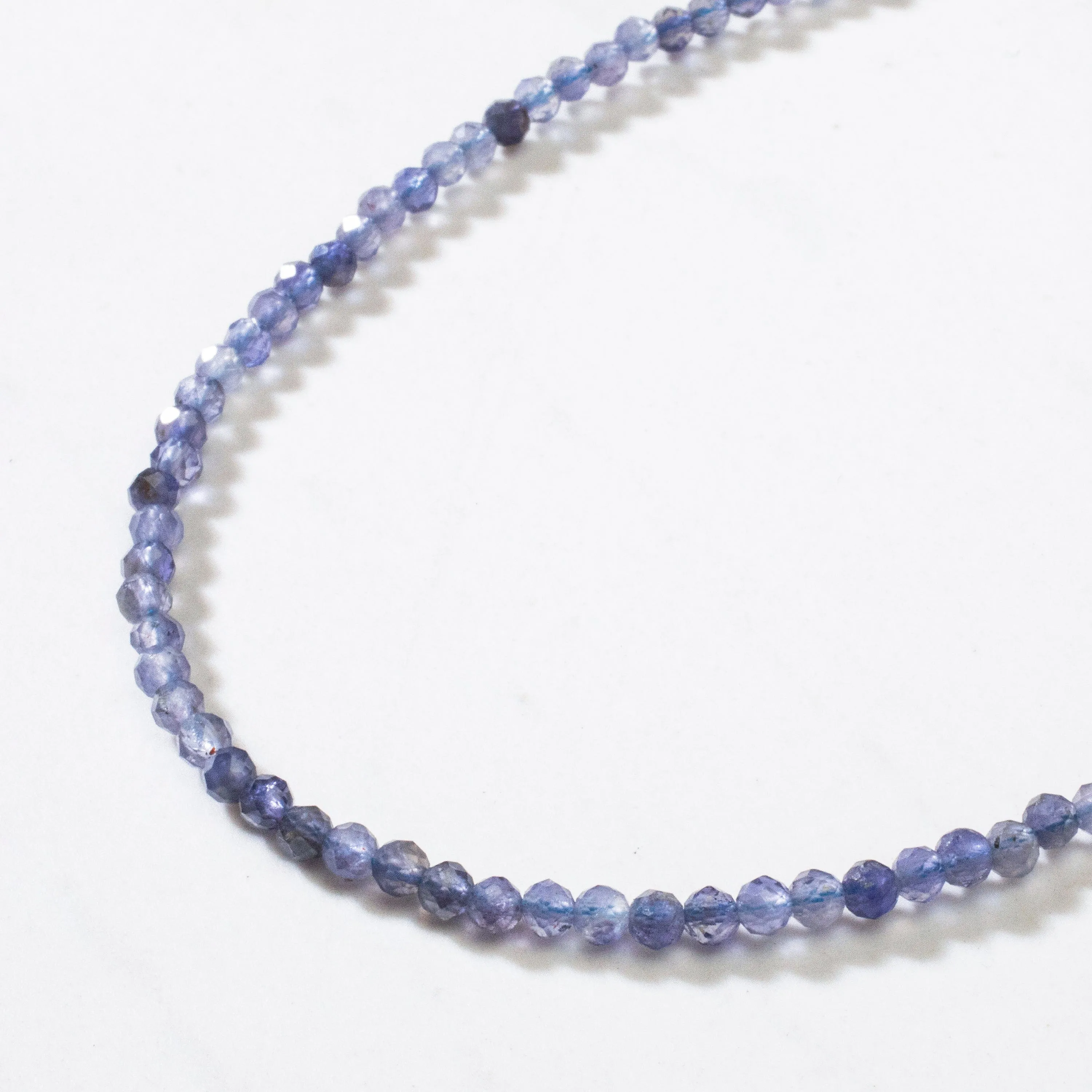 3mm Iolite Faceted 31" Necklace / Multi Wrap Bracelet