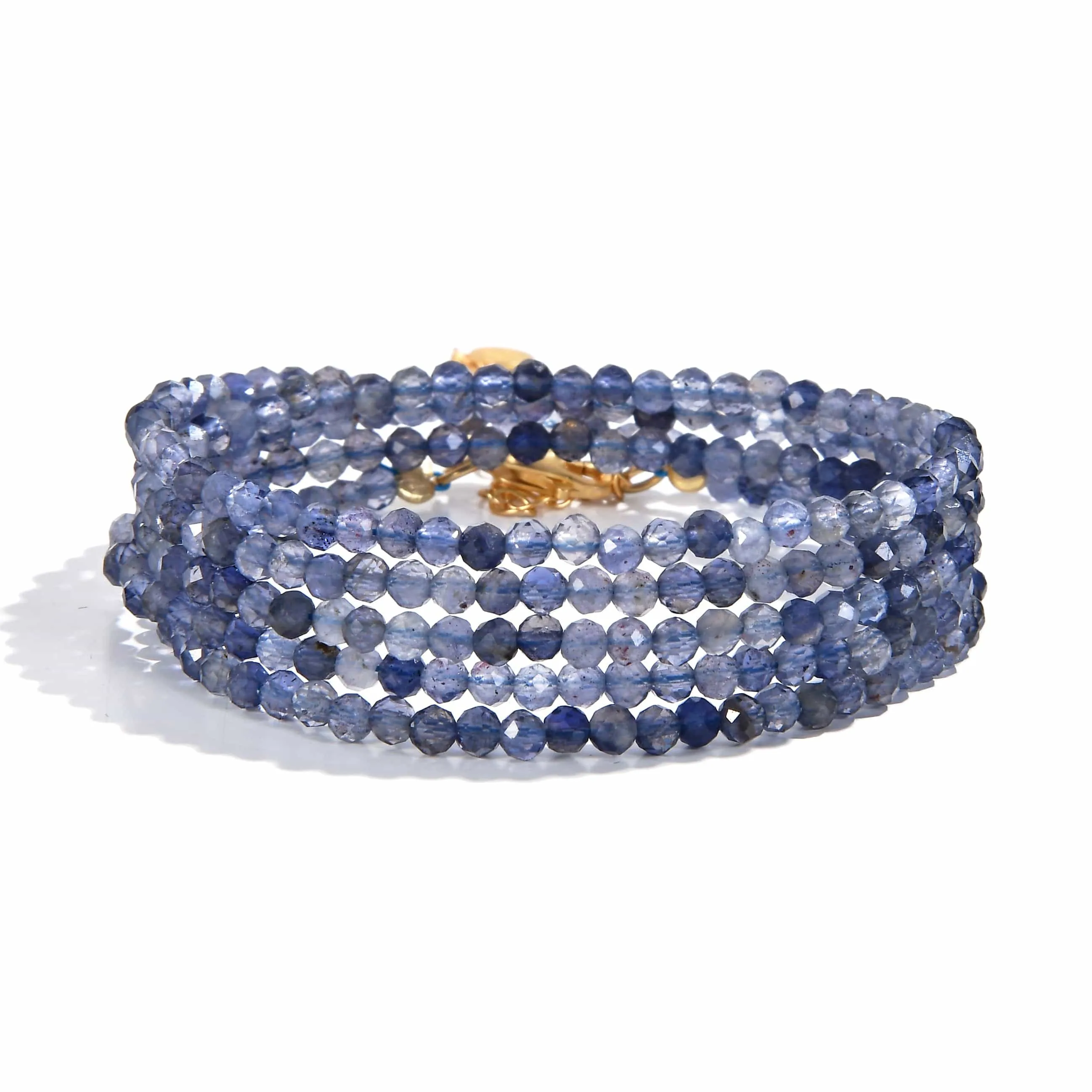 3mm Iolite Faceted 31" Necklace / Multi Wrap Bracelet