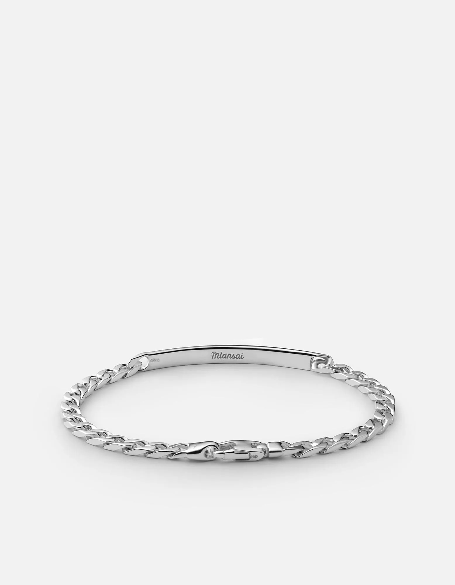 4mm ID Chain Bracelet, Sterling Silver