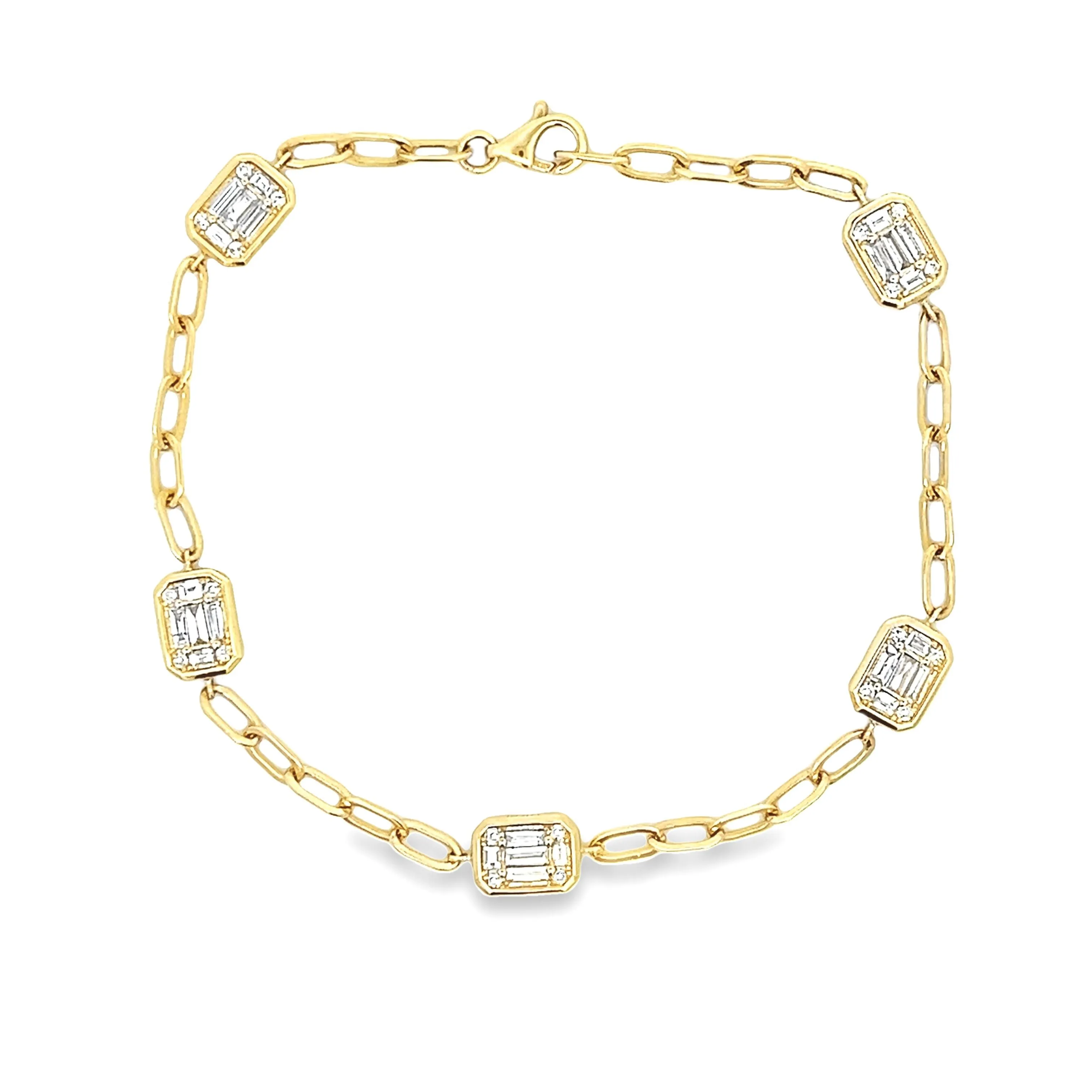 .73ct 14k Yellow Gold Diamond Bracelet