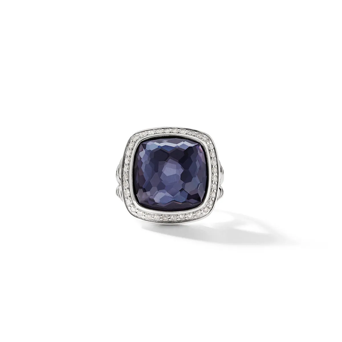 Albion Ring in Sterling Silver with Lavender Amethyst and Pave Diamonds