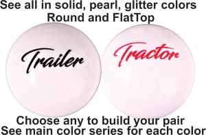 Amber Glitter FlatTop Tractor Brake Knob V2