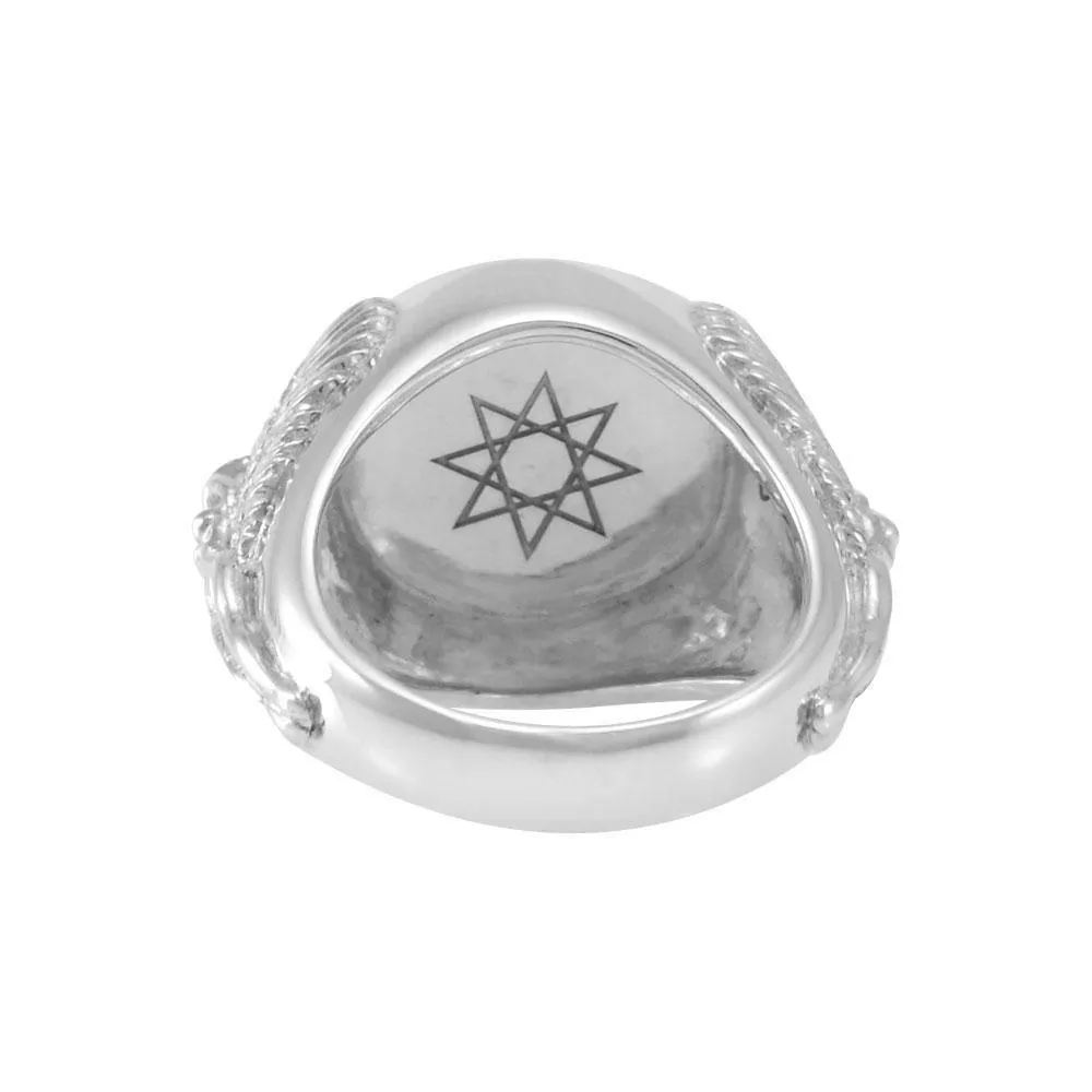 Angel Talisman Occult Large Sterling Silver Ring TRI2153