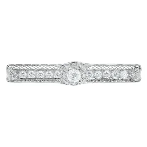 Art Deco Platinum Old European Cut Diamond Pin