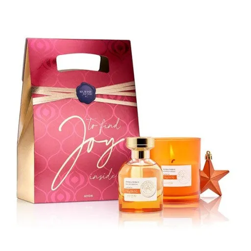 Avon Artistique Parfumiers Ambre Ardent Eau de Parfum   Candle Set