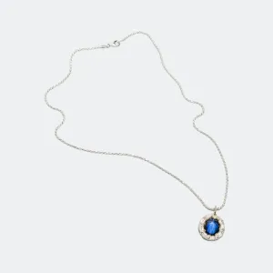 Bound Willow Pendant - 925 Silver/Blue Sapphire