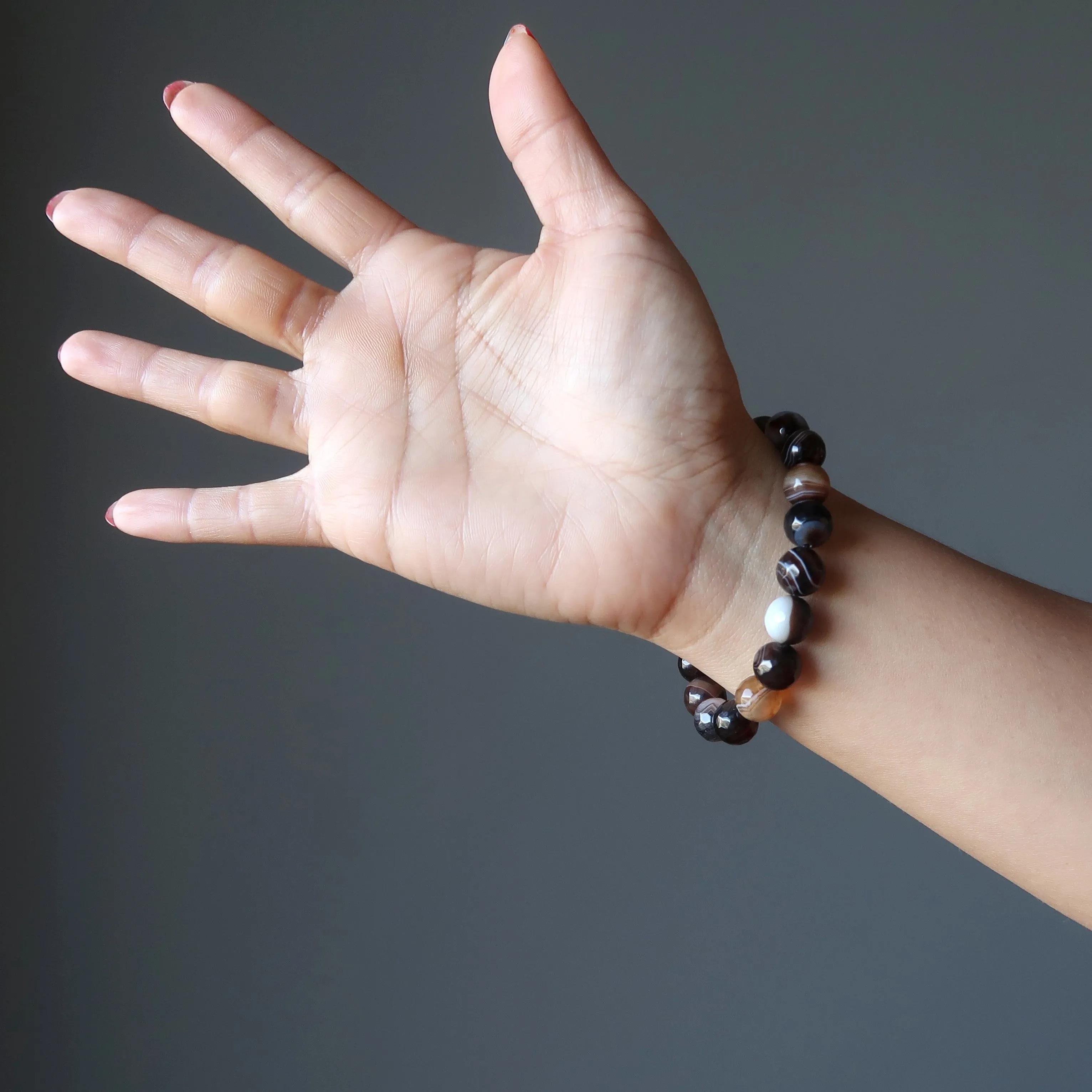 Brown Coffee Agate Bracelet Gemstones Faceted Success