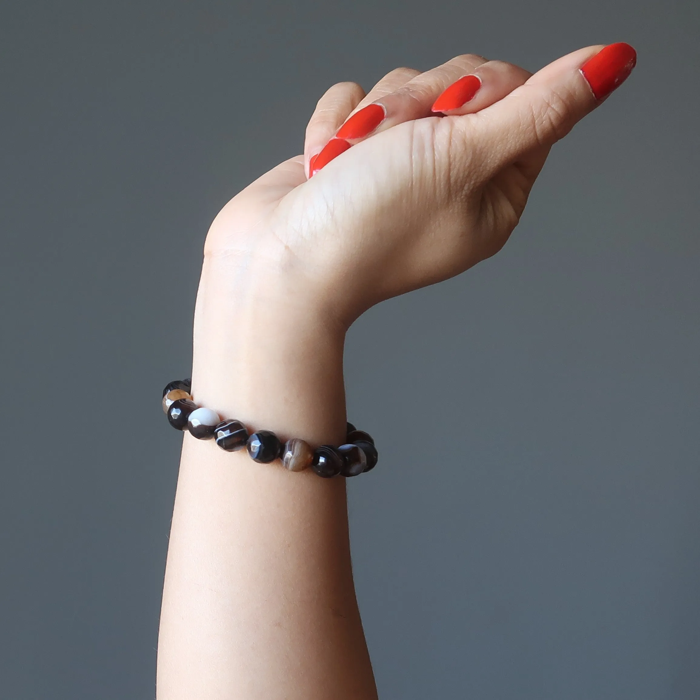 Brown Coffee Agate Bracelet Gemstones Faceted Success