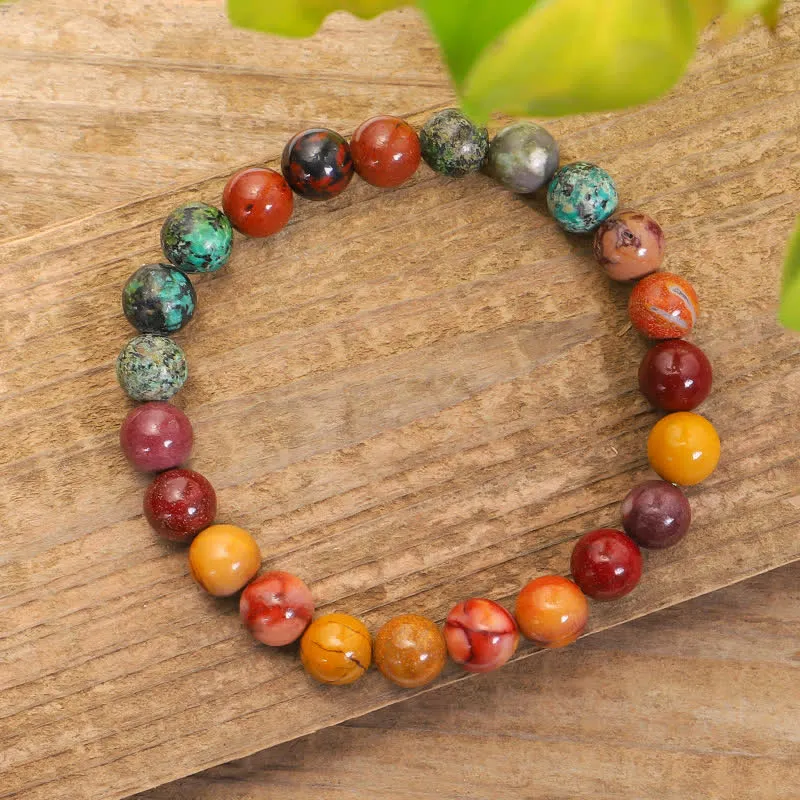 Buddha Stones 108 Mala Beads Mookaite Emotional Growth Bracelet Tassel Necklace Pendant