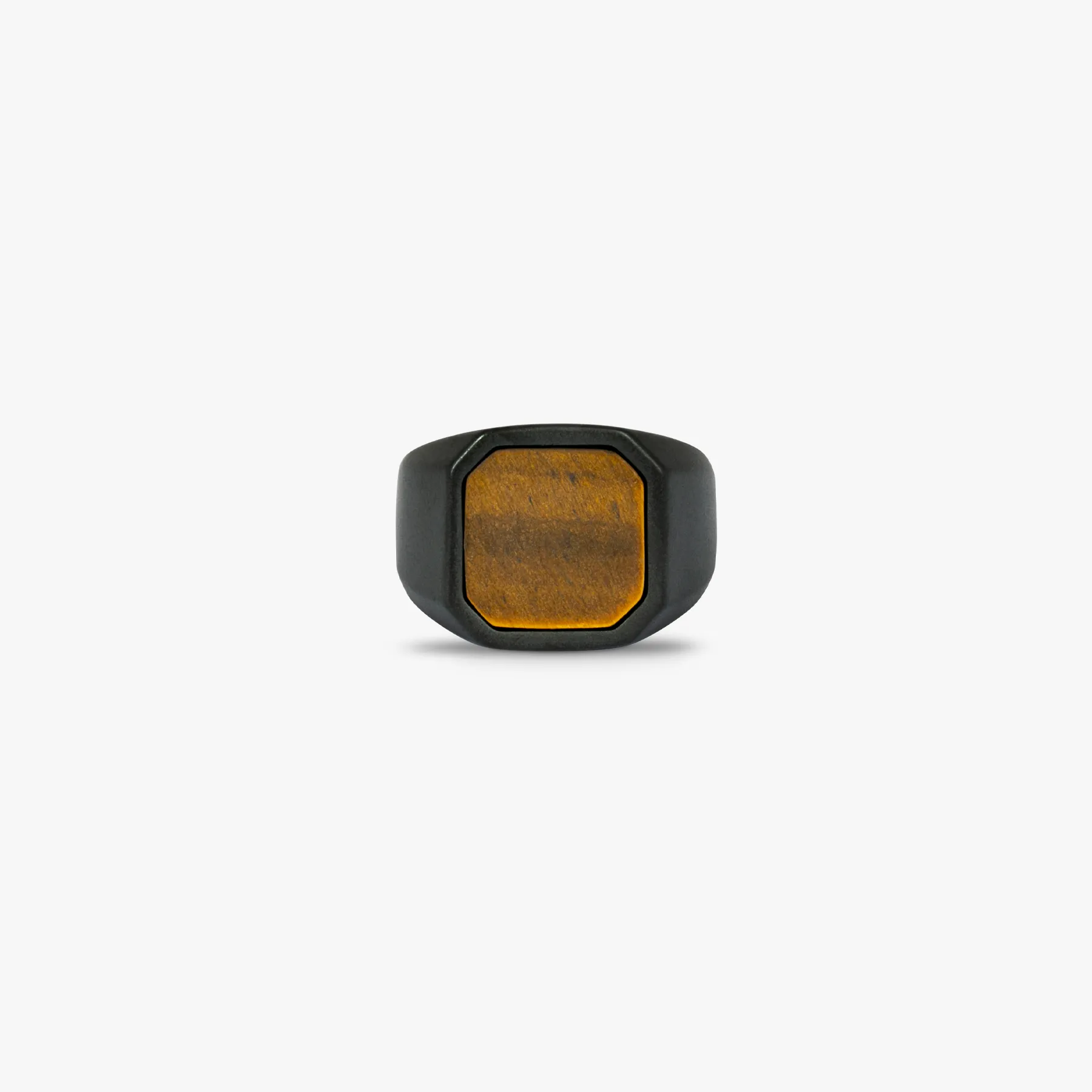 Ceramic Signet ring with tiger eye