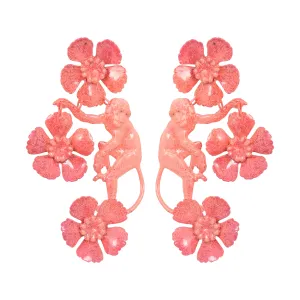 Coral Vervet Earrings