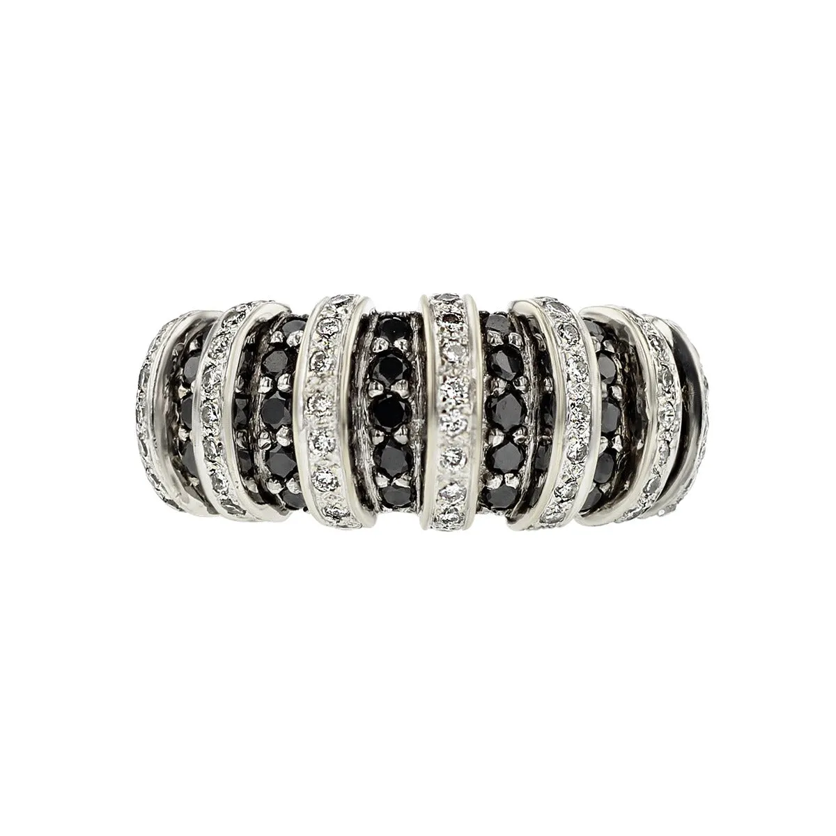 David Yurman Black and White Diamond Alternating Ring