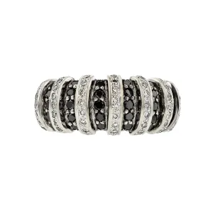 David Yurman Black and White Diamond Alternating Ring