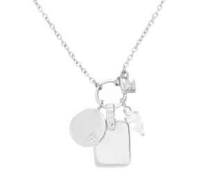 Droplet Charms Necklace in Silver