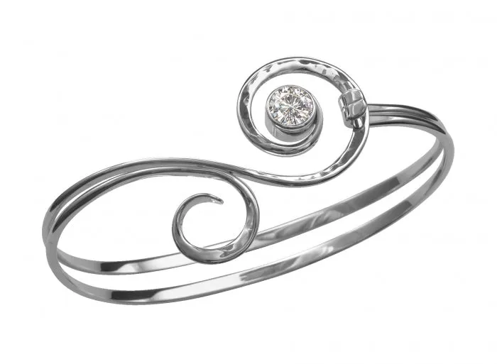 Ed Levin Sterling Silver Fiddlehead Bracelet