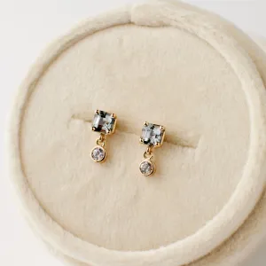 Esme Earrings - Spinel   White Sapphire