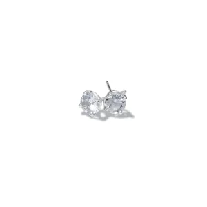 Finita Stud Earrings 18ct White Gold - White Sapphire