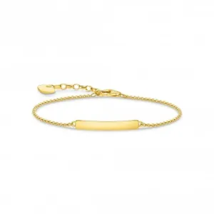 Gold Plated Engravable Bar Bracelet A1974-413-39-L19V