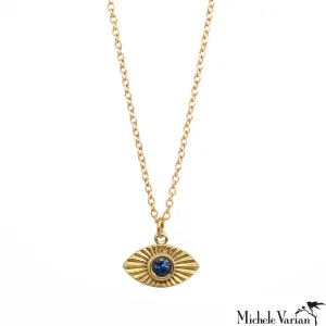 Gold Vision Necklace with Sapphire