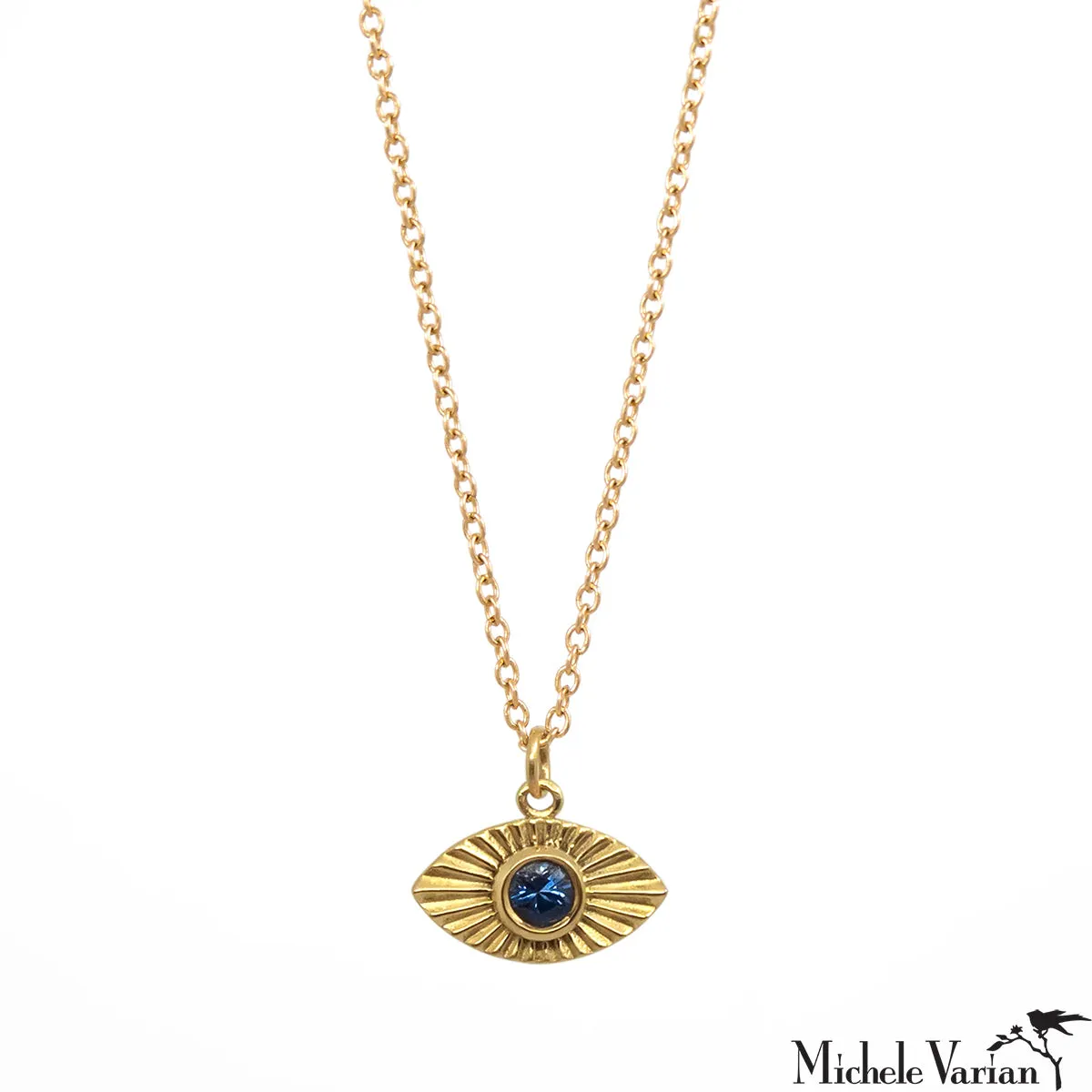 Gold Vision Necklace with Sapphire