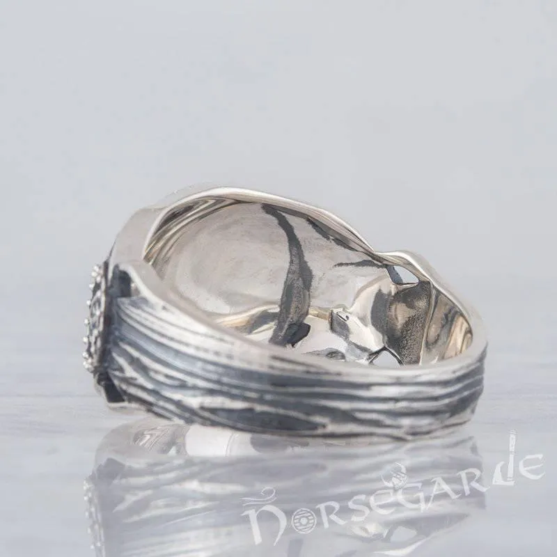 Handcrafted Yggdrasil Druid Signet Ring - Sterling Silver