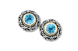 Imun Earrings- Blue Topaz