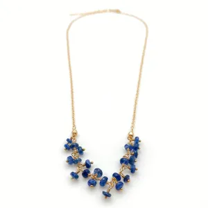 JLynn Maili Cluster Necklace - Sapphire