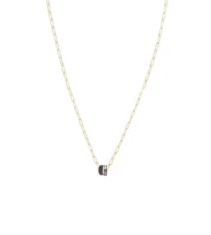 Karma & Baguette Blue Sapphire : Heart Beat Super Fine Clip Chain Necklace