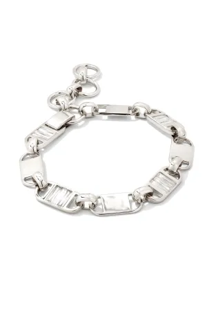 Kendra Scott Jessie Chain Bracelet Rhodium White Crystal