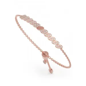 Ladies Rose Gold Plated Leaf Crystals Bracelet UBB01336RGL