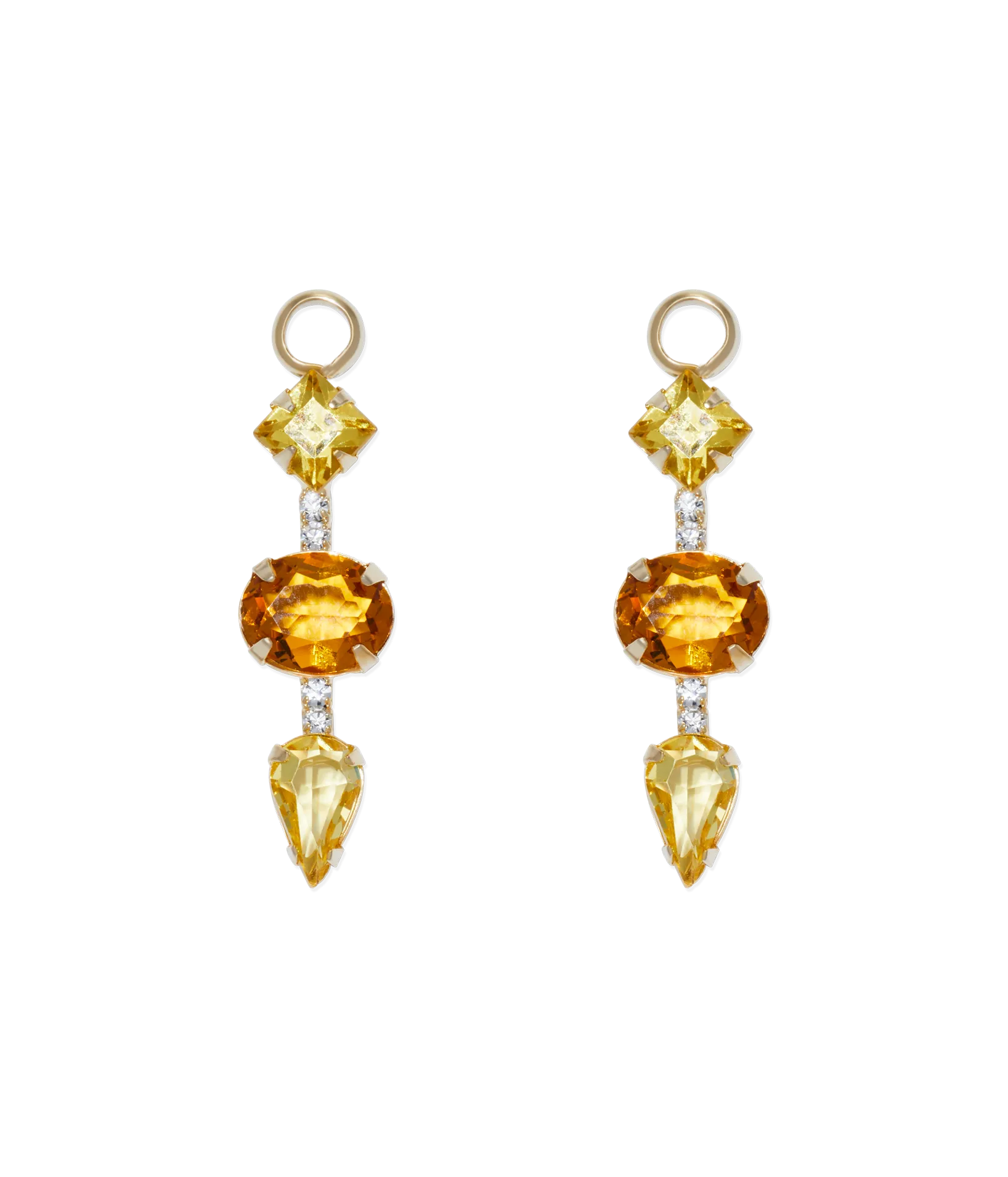 Light Topaz Huggie Charms