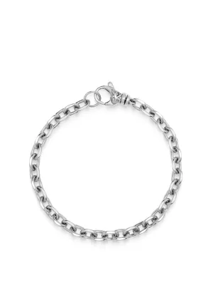 Men's Silver 4mm Cable Chain Bracelet