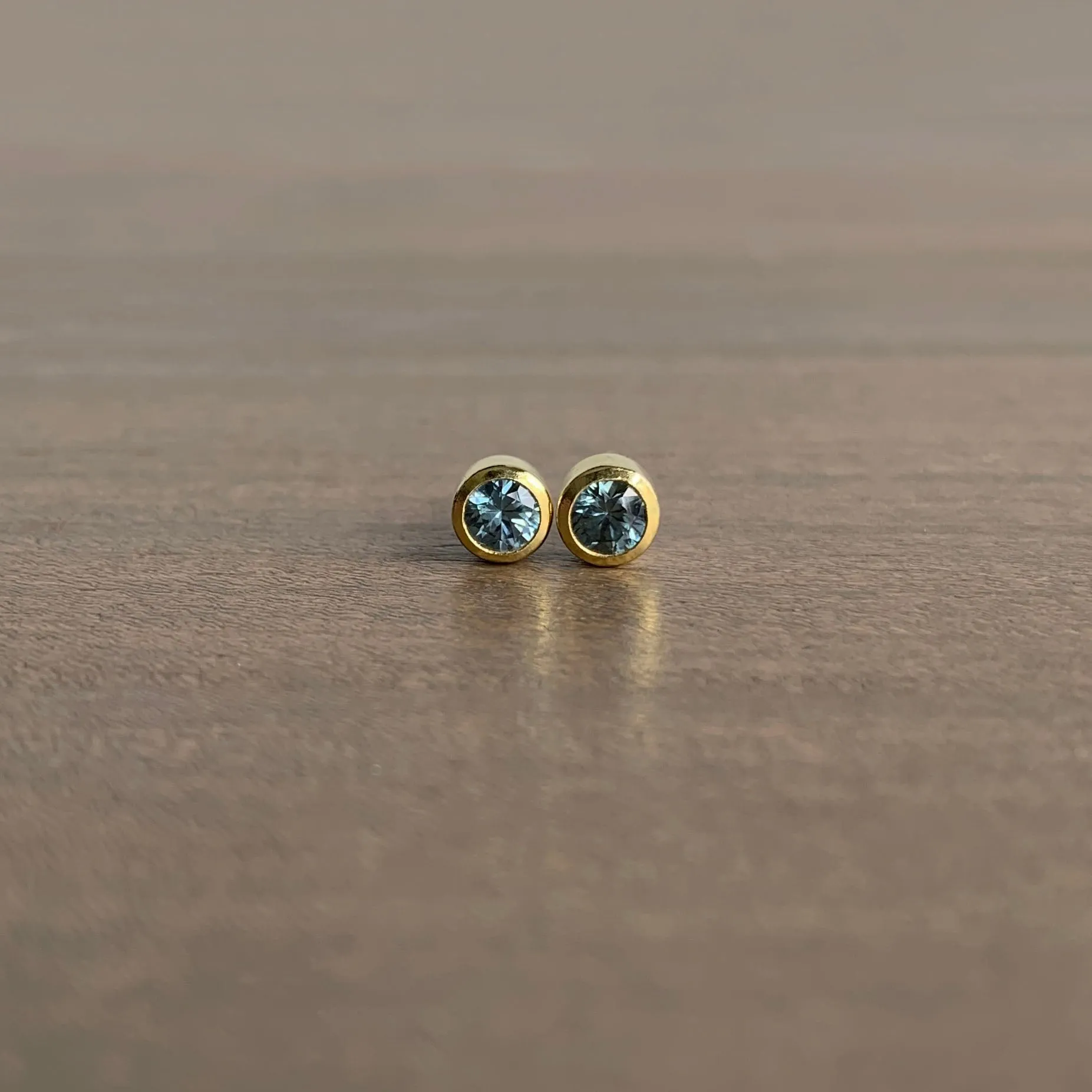 Montana Sapphire Round Stud Earrings