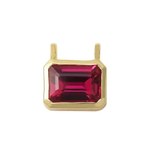 Octagon Ruby Charm Pendant