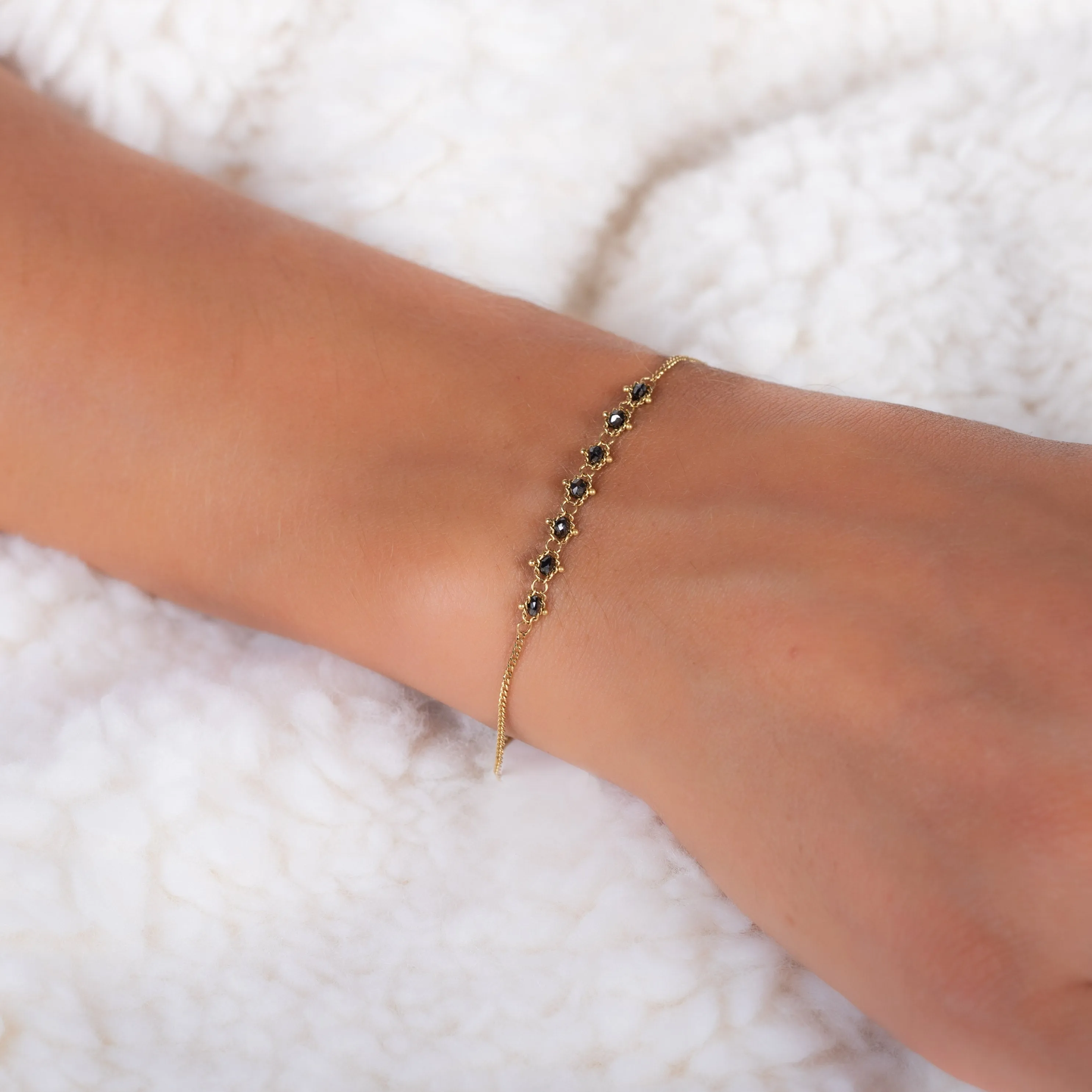 Petite Textile Bracelet in Black Diamond