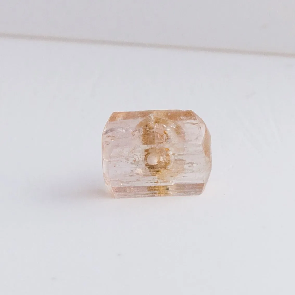 Rough stone imperial topaz stud