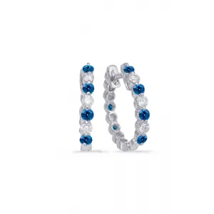 S Kashi & Sons Hoop Earrings E7665-SWG