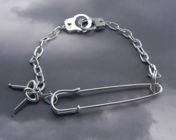 Safety Pin Handcuff Bracelet