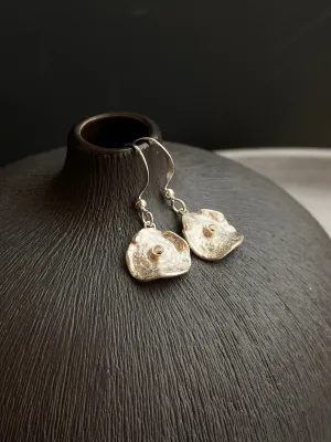 Silver Coral Drop Earrings