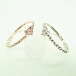 Simple And Popular Full Diamond Couple Elastic Love  Bracelet