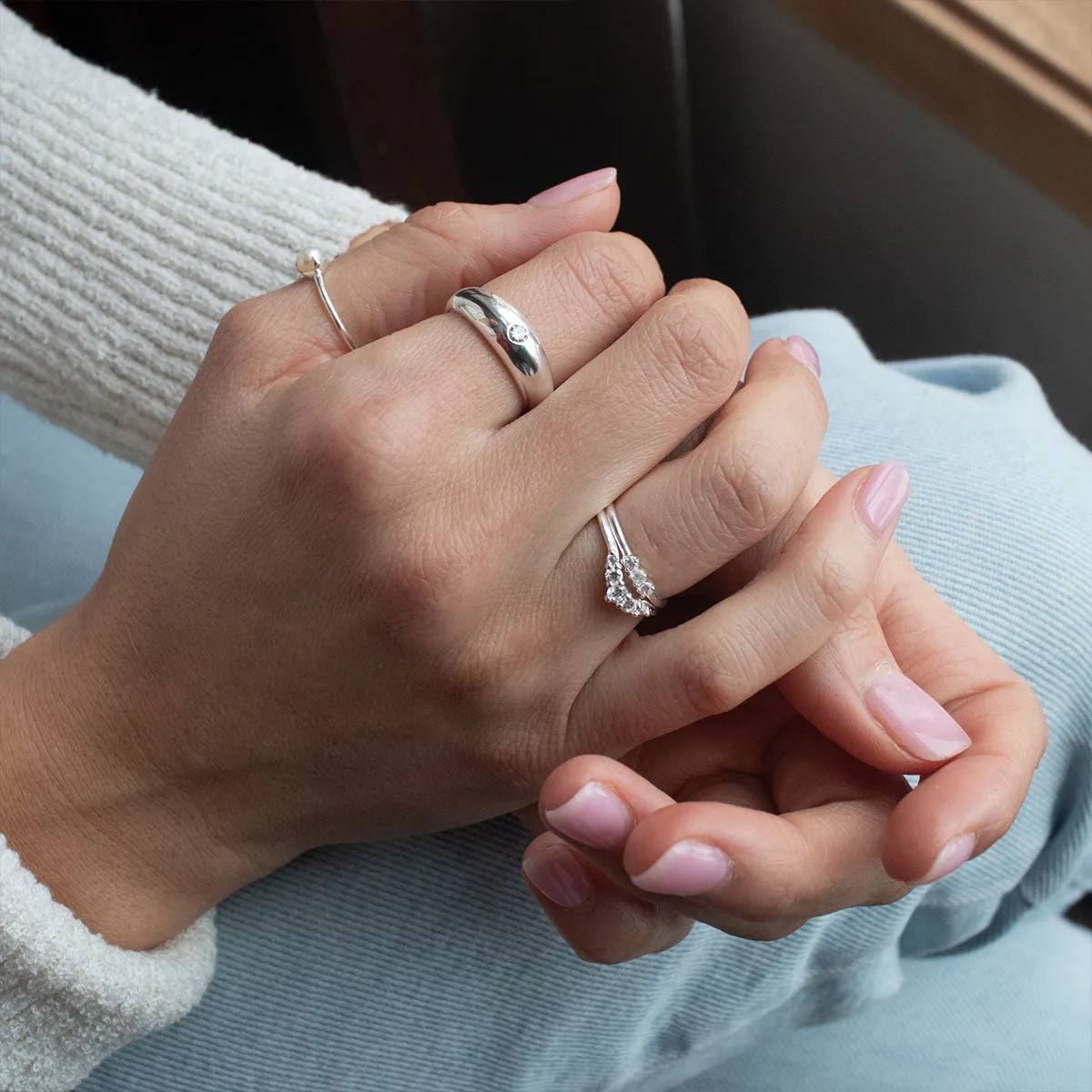 Sterling Silver Dome Ring