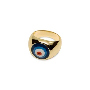 THE LARGE EVIL EYE SIGNET RING