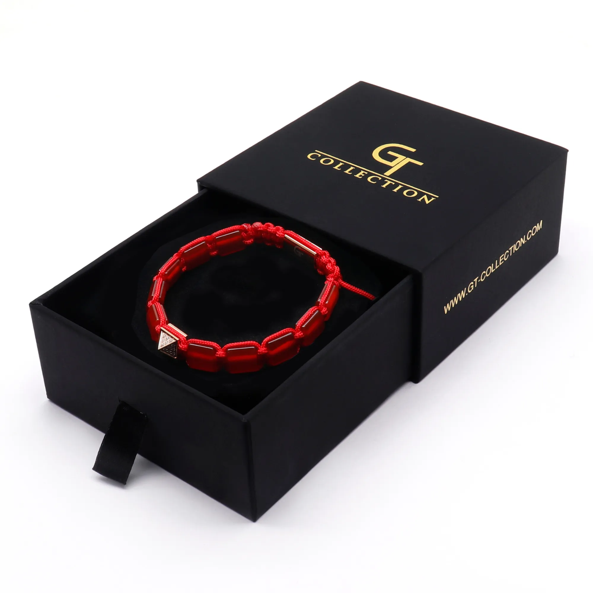 Women's RED AGATE Flat bead Bracelet